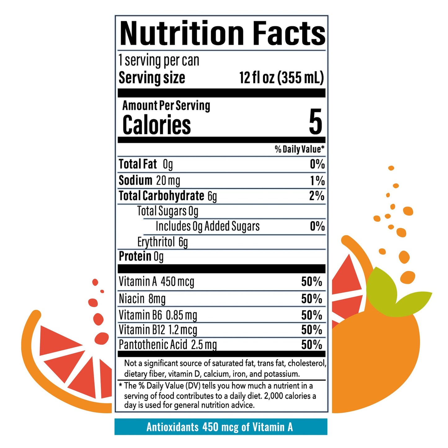 Bubblr Antioxidant Sparkling Water, Blood Orange Mango, 12 Fl Oz Cans, 12 Count, 0g Sugar, Gluten Free, All Natural Flavors