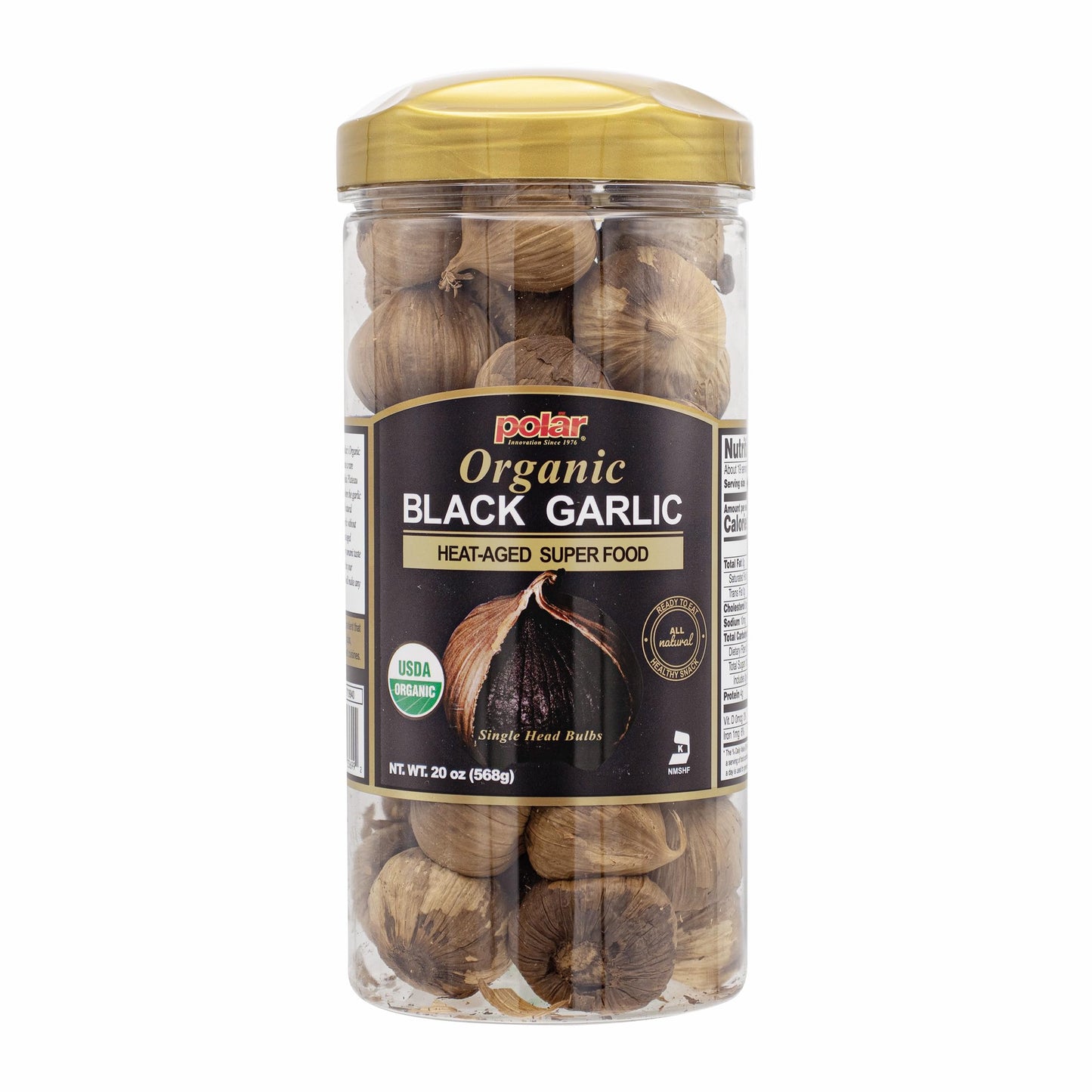 MW Polar Organic Black Garlic, Whole Bulbs, Easy Peel, 20 oz, Pack of 1, Kosher Friendly, All Natural