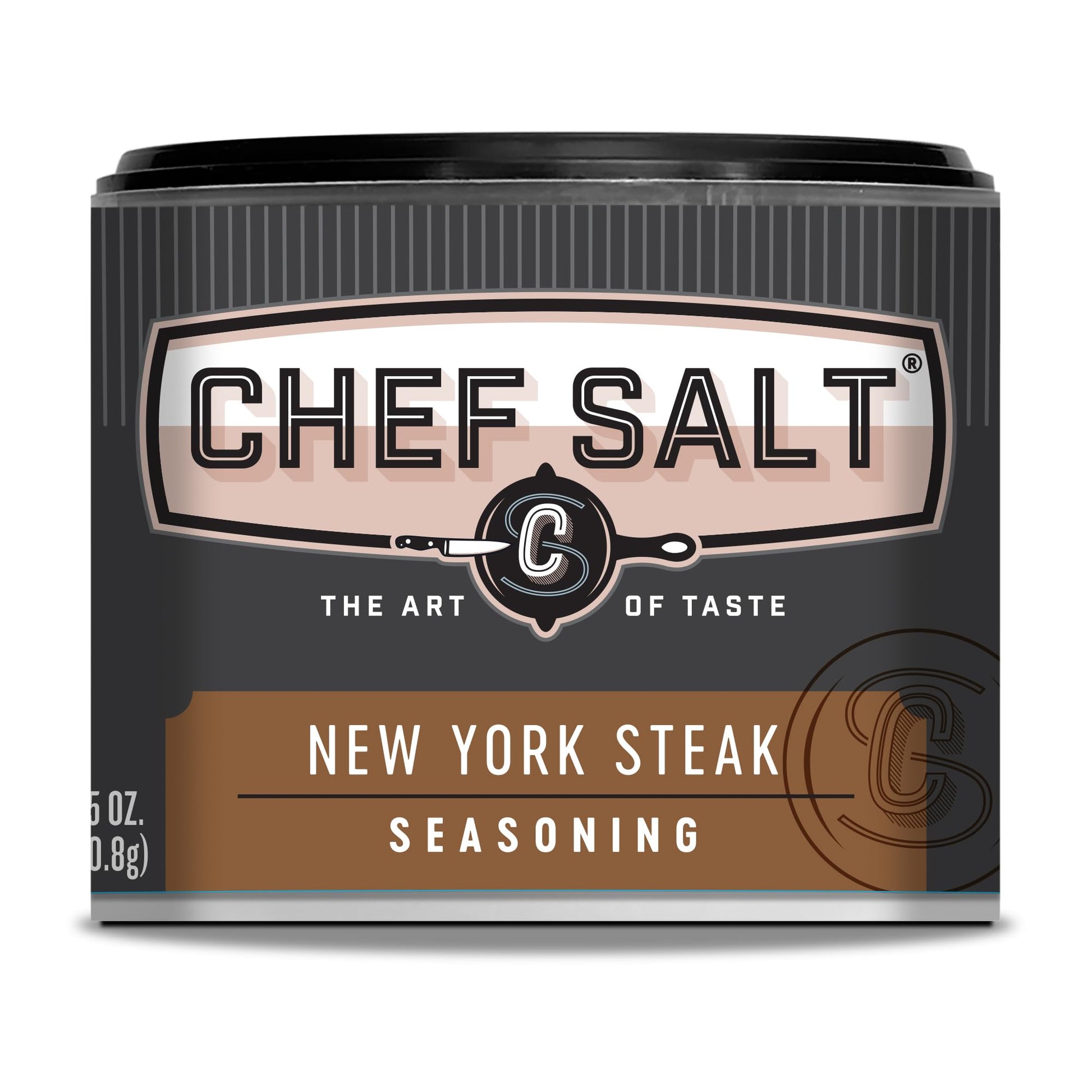 CHEF SALT NY Steak Seasoned Salt, 2.5 oz Salt Shaker