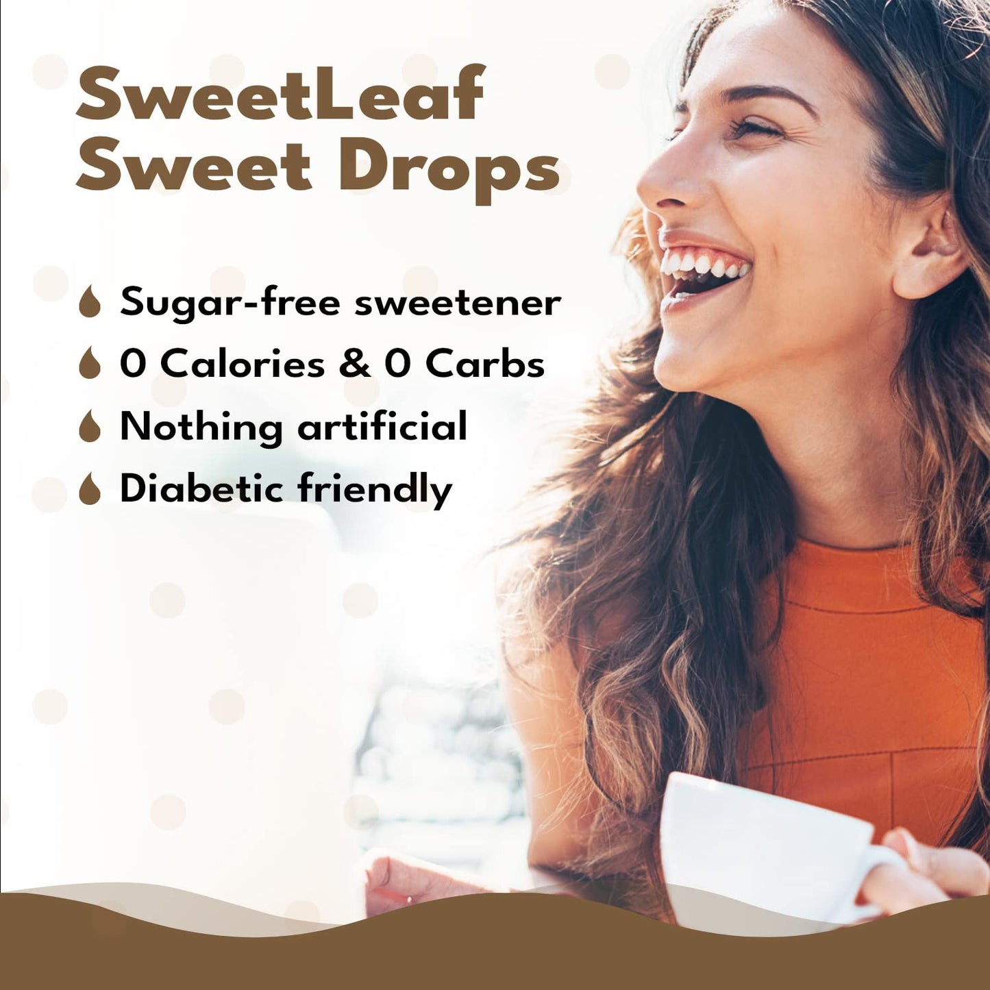 Wisdom Natural Brands Stevia Liquid Sweet Drops - Hazelnut Flavored Drops, Stevia Liquid Sweetener, Zero-Calorie, Sugar-Free Syr