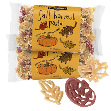 Pastabilities Fun Shaped Pasta For Kids - Fall Festival - Pumpkin And Leaf Holiday Theme, Non-Gmo Natural Wheat And Vegetable Pasta, All-Natural, Kosher Certified, Made In The Usa, (2 Pack, 14 Oz)