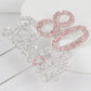 Laskyer 80 & Fabulous Silver Pink Rhinestone Cake Topper - Happy 80Th Birthday Cheers To Eighty Years Old Bday Party Metal Spark