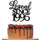 Rsstarxi Cake Topper, Legend Since 1995, Glitter Design, Black, for 30th Birthday, Wedding Anniversary Party, Model XM310-black 1993