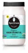 Spectrum Coconut Oil, Organic Unrefined, 14 Ounce Tub (Pack of 3)