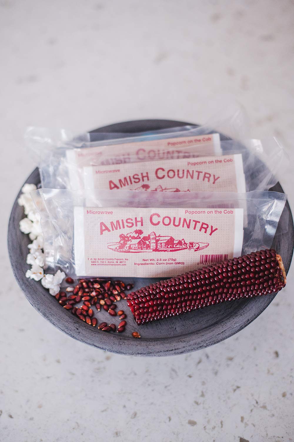 Amish Country Popcorn | Old Fashioned Microwave Popcorn | Non-GMO, Gluten Free | 2.5 Ounce (Pack of 3)