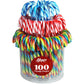 Yumzo Christmas Candy Canes Gift Set - Blue/White Peppermint & Red/White Cherry Mix - 100 Count Individually Wrapped
