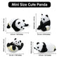 Meekoo 8 Pieces Miniature Panda Decor Cute Plastic Panda Figurines Mini Birthday Decorations Cake Topper Decoration For Party Supplies