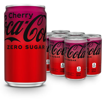 Coca-Cola Cherry Zero Sugar, 7.5 Fl Oz Cans, 6 Pack