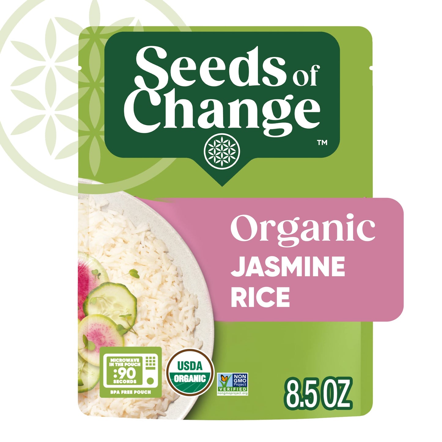 Seeds Of Change Certified Organic Jasmine Rice, Organic Food, 8.5 Oz Pouch
