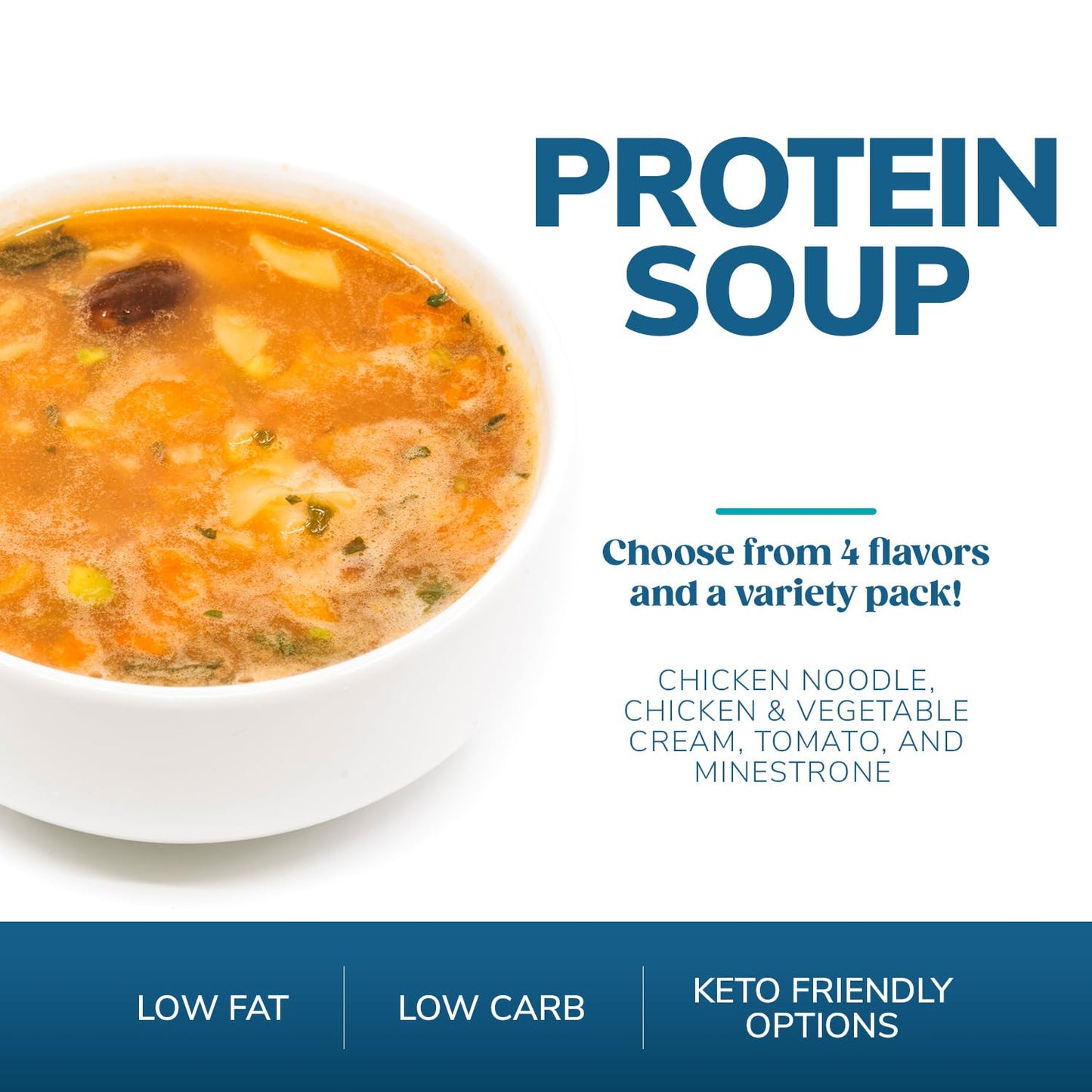 WonderSlim Protein Soup  Variety Pack  70-110 Calories  12-15g Protein  0-1.5g Fat (7ct)