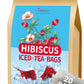 TeeLux Hibiscus Iced Tea Bags, Caffeine Free Herbal Tea, 20 Count Family Size