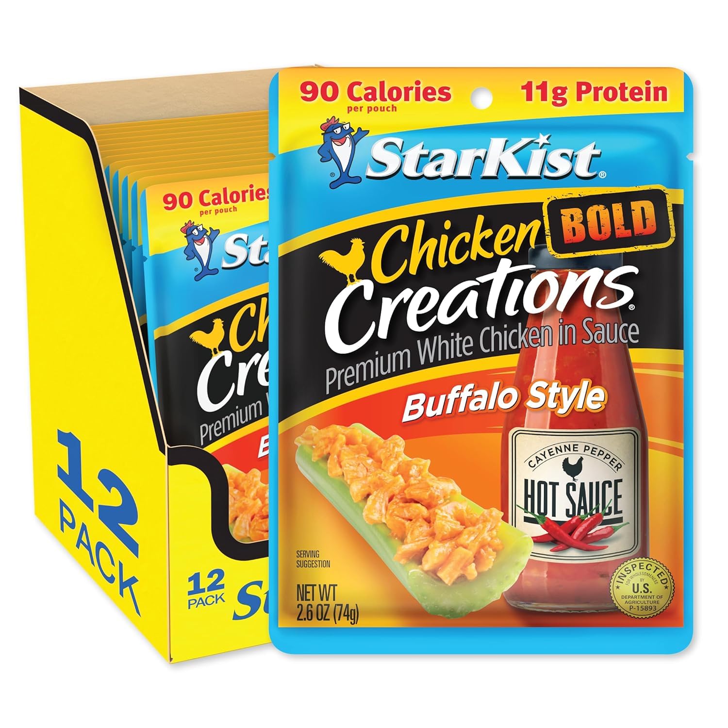 StarKist Chicken Creations BOLD Buffalo Style, 2.6 oz Pouch, Pack of 12, Other Color