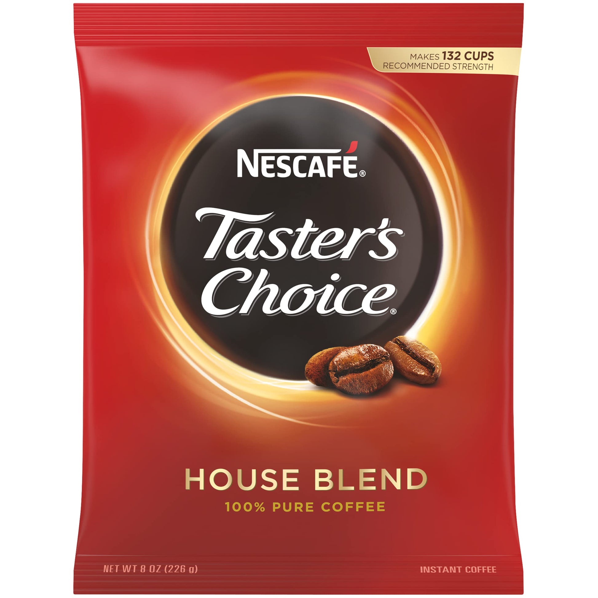 Nescafe Instant Coffee Tasters Choice Light Roast House Blend 8 oz Pouch