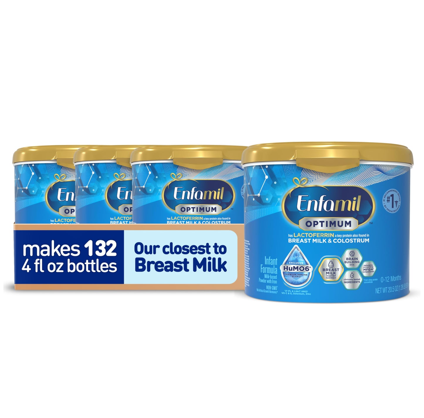 Enfamil Enspire Baby Formula With Immune-Supporting Lactoferrin, Brain Building Dha, 5 Nutrient Benefits In 1 Formula, Our Close