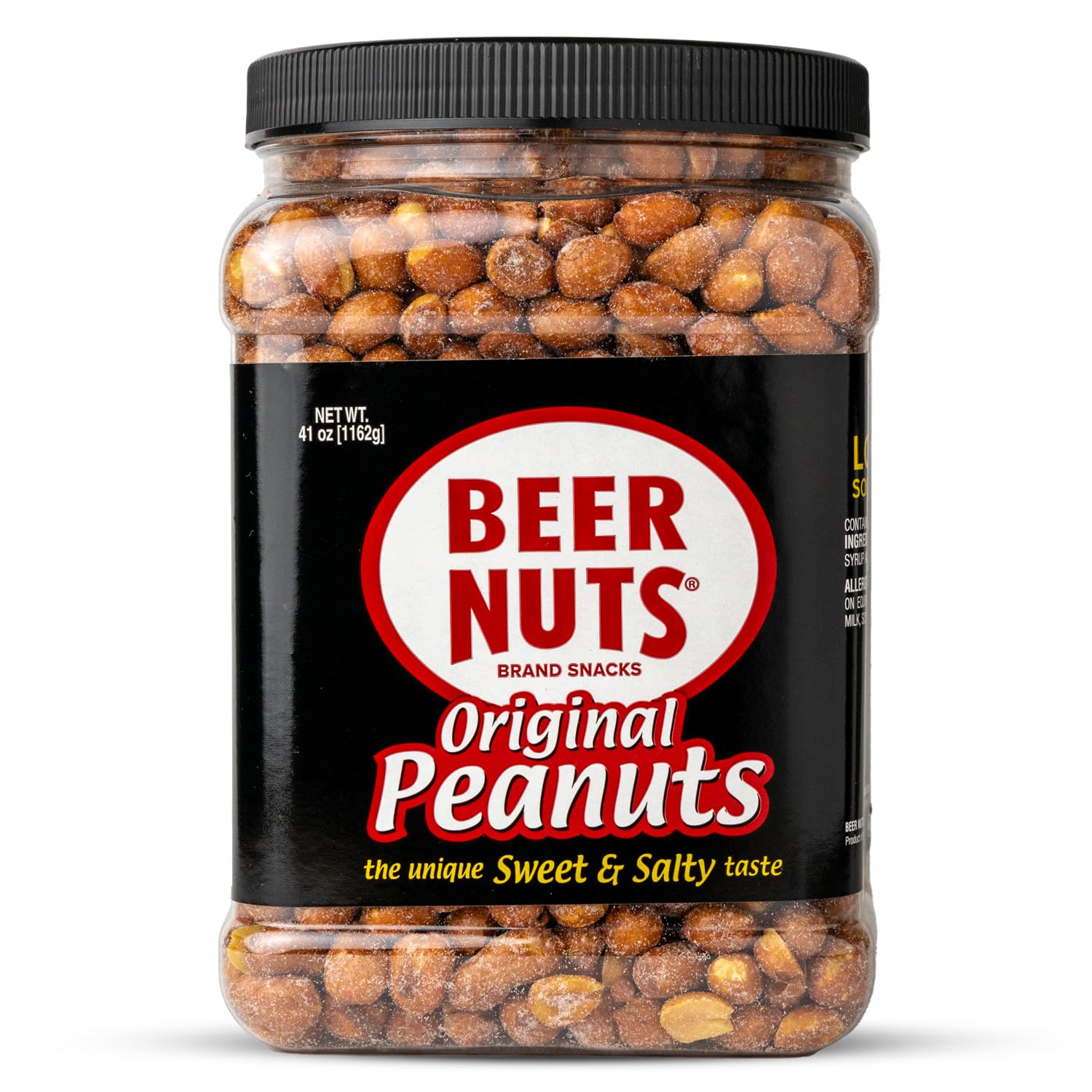 BEER NUTS Original Sweet and Salty Peanuts, 41 oz Jar, 2.6 Pound Pack