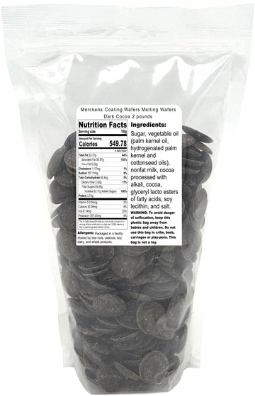 Merckens Coating Wafers Melting Wafers Dark Cocoa 2 Pounds