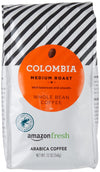 Amazon Fresh Colombia Whole Bean Coffee, Medium Roast, 12 Ounce