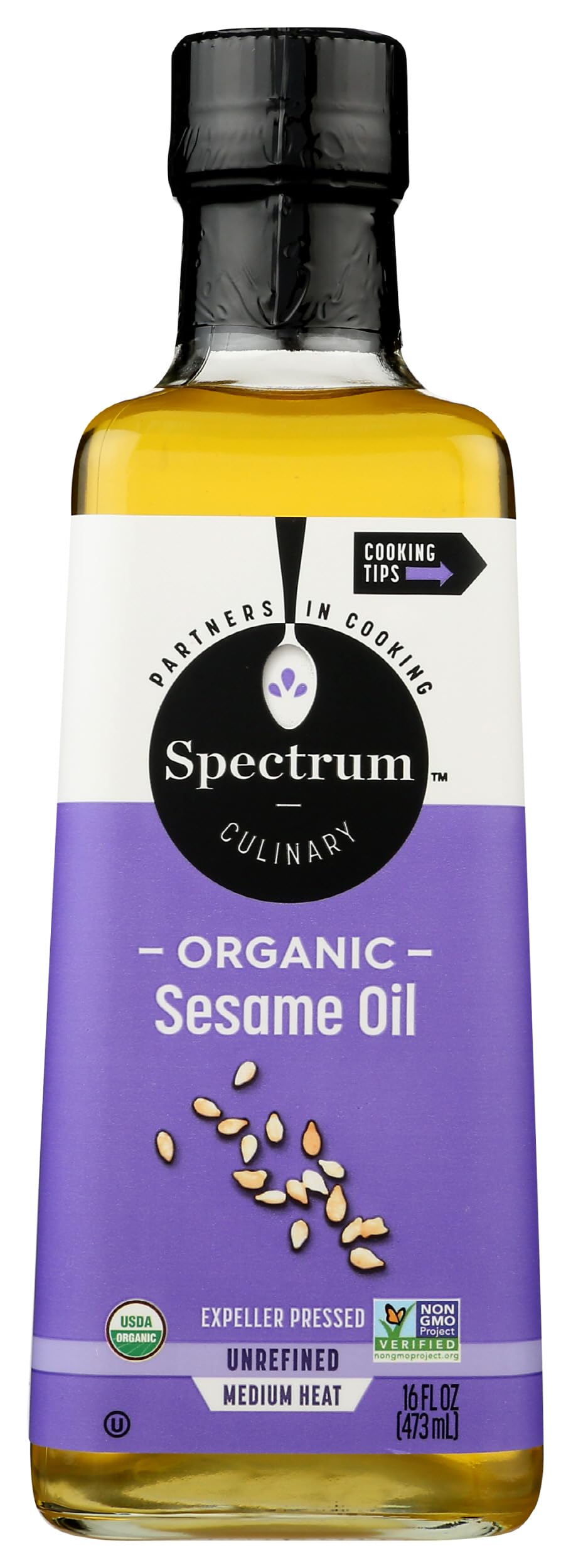 Spectrum Organic Sesame Oil, Unrefined, 16 Oz