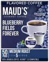 Mauds Blueberry Flavored Coffee Pods  50ct | Blueberry Fields Forever | 100% Arabica Medium Roast Coffee Pods | Solar Energy Produced Recyclable Single Serve Pods Compatible with Keurig K-Cup malt-inspired
