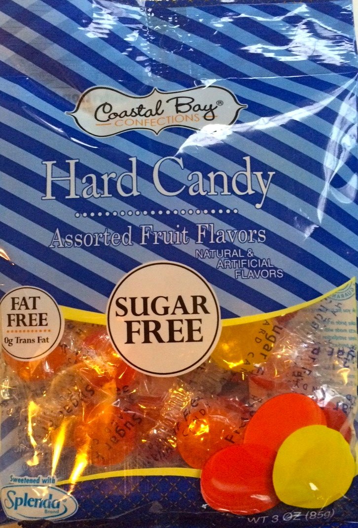 Coastal Bay Confections (1) Bag Sugar Free Hard Candy - Assorted Fruit Flavors - Sweetened With Splenda Fat Free 3 Oz