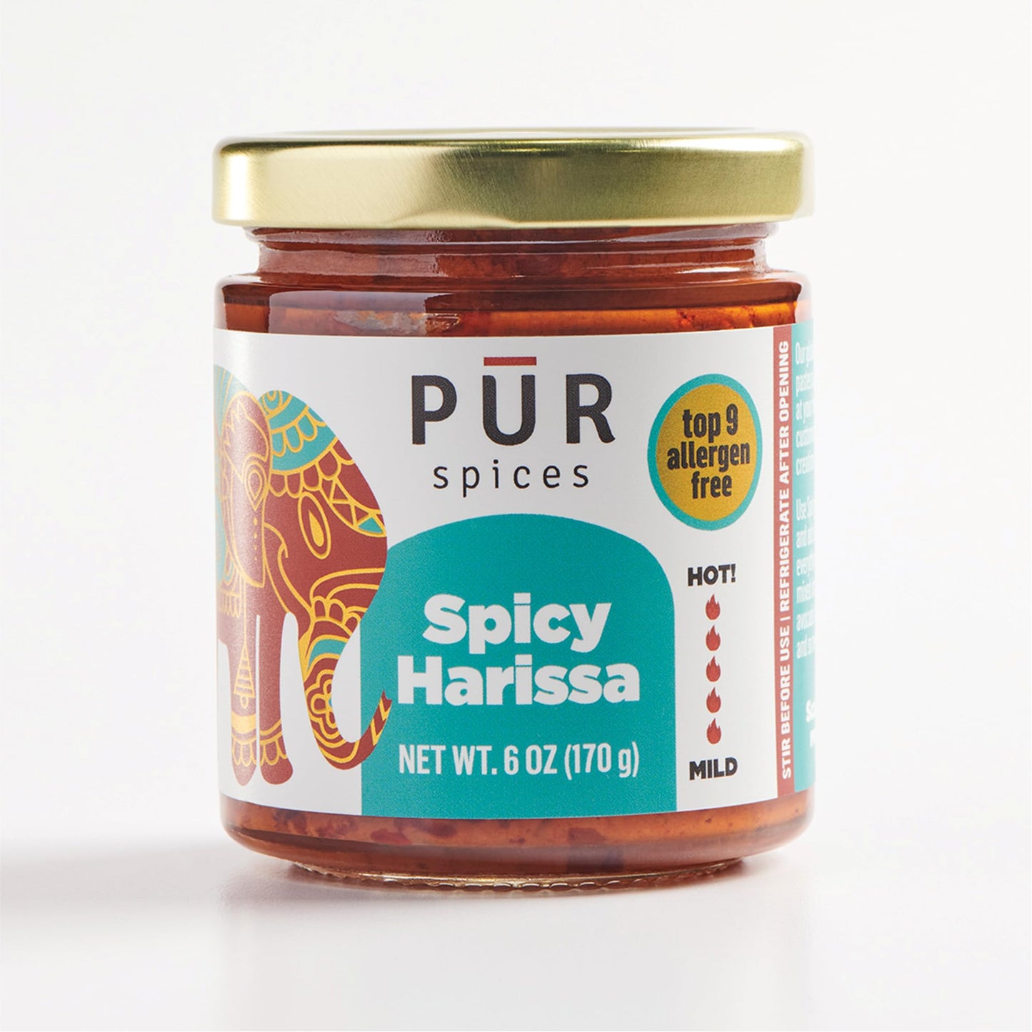 Pur Spices Spicy Harissa Paste I Hot Sauce For Cooking And Dipping I Spicy Chili Pepper And Garlic Paste | Middle Eastern Inspir