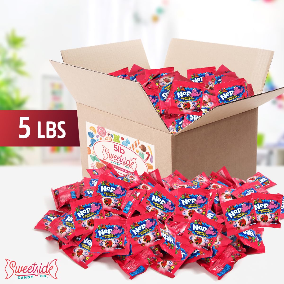 Gummy Cluster, 5Lb Gummy Clusters Bulk, Clusters Bulk Candy Individually Wrapped, Perfect For Gummy Candy Lovers, Satisfy Your Sweet Cravings With This Delightful Candy.
