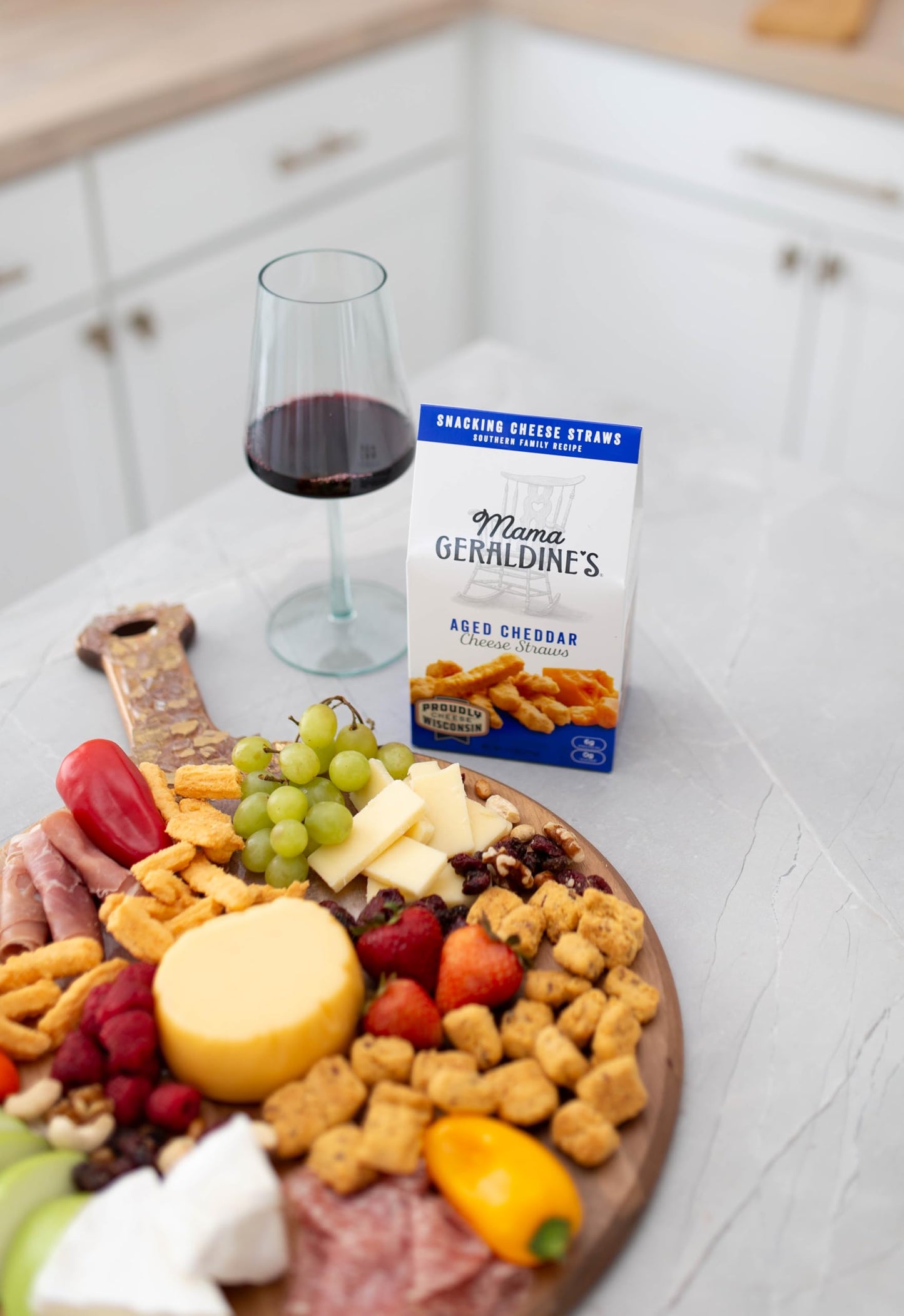 Mama Geraldines Aged Cheddar Cheese Straws - 4.5 oz, 12 Pack - Gourmet Baked Snack, Bite-Sized Appetizer