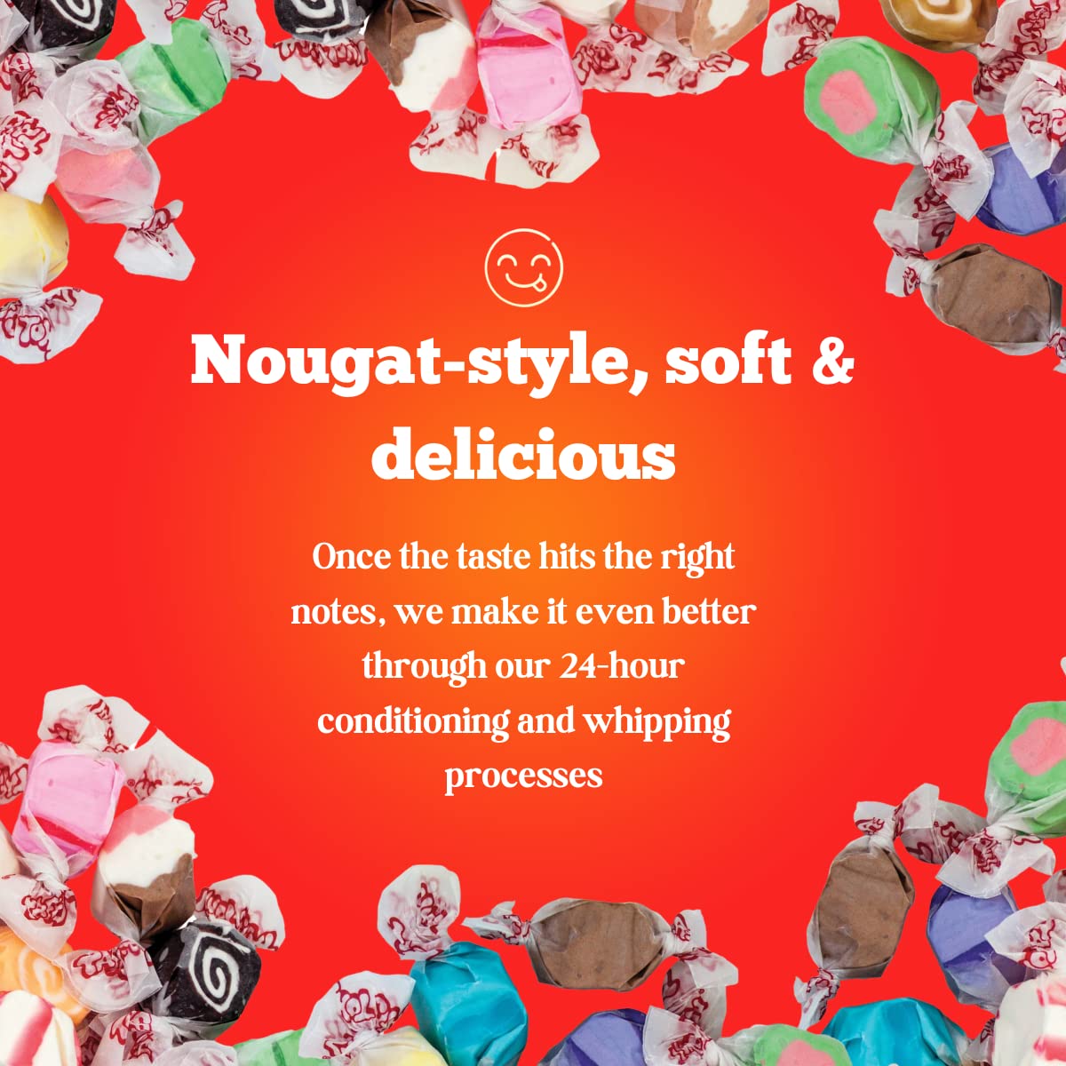 Taffy Town Candies- Pineapple | Gourmet Taffy| Nougat-Style Candy| Soft & Delicious| Sumer Snack Treats| Party Good Candies| 2.5