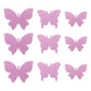 Gyufise 50Pcs Wafer 3D Pink Butterfly Cupcake Toppers Diy Realistic Dessert Decoration For Birthday Party Wedding Food Decoratio
