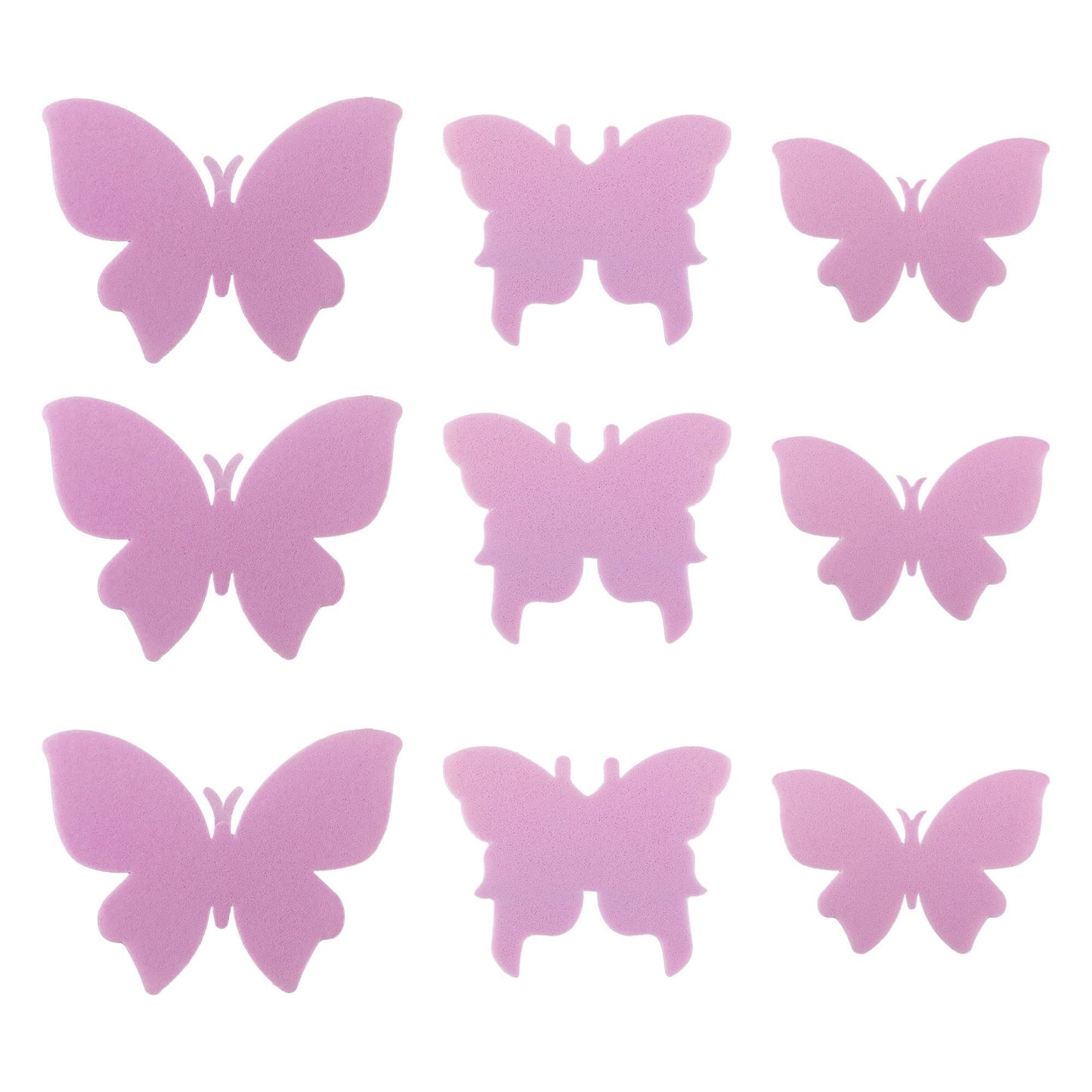 Gyufise 50Pcs Wafer 3D Pink Butterfly Cupcake Toppers Diy Realistic Dessert Decoration For Birthday Party Wedding Food Decoratio