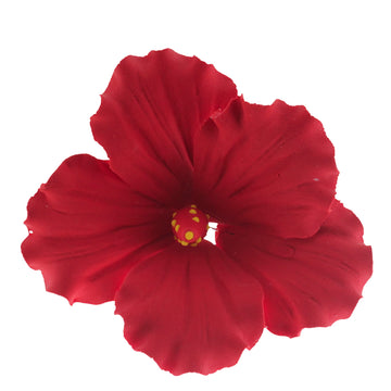 Global Sugar Art Hibiscus Sugar Cake Flowers, Red, Hawaiian Cake Flower Large 3 Count By Chef Alan Tetreault