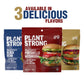 PLANTSTRONG Portobello Plant Based Burger Mix 6oz (4 Pack) - NON-GMO, Whole Grain, Plant Based, Vegan, Gluten Free, Oil Free, Sh