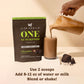VitaHustle ONE Meal Replacement Shake - Plant Based Protein Powder - Vegan - 11.91 oz (Pack of 2) - Chocolate Flavor