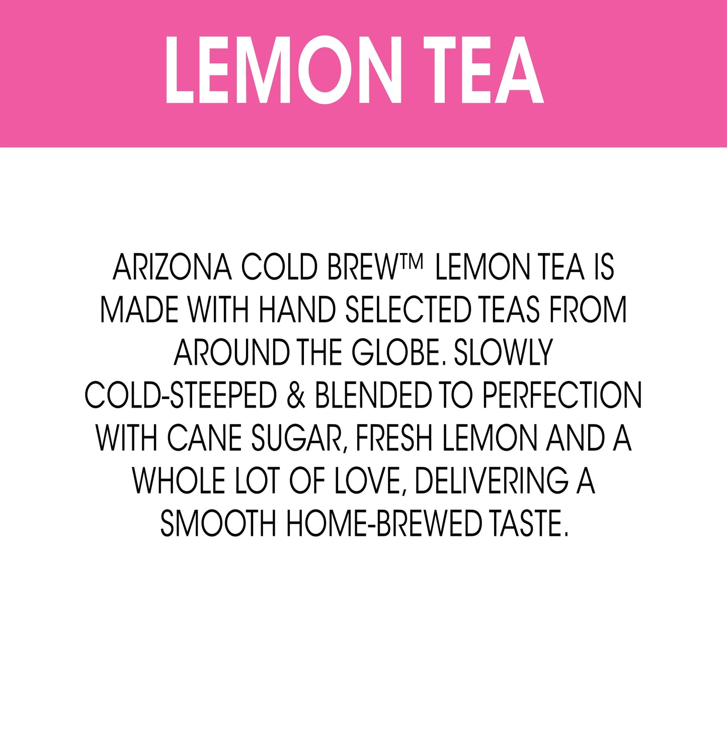 Arizona Cold Brew Lemon Tea - Premium Cold Brew Iced Tea With Cane Sugar (Pack Of 12)
