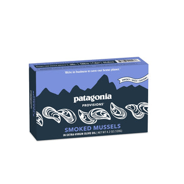 Patagonia Provisions Smoked Mussels in Olive Oil - 4.2 oz, Gluten Free, 18g Protein per Tin