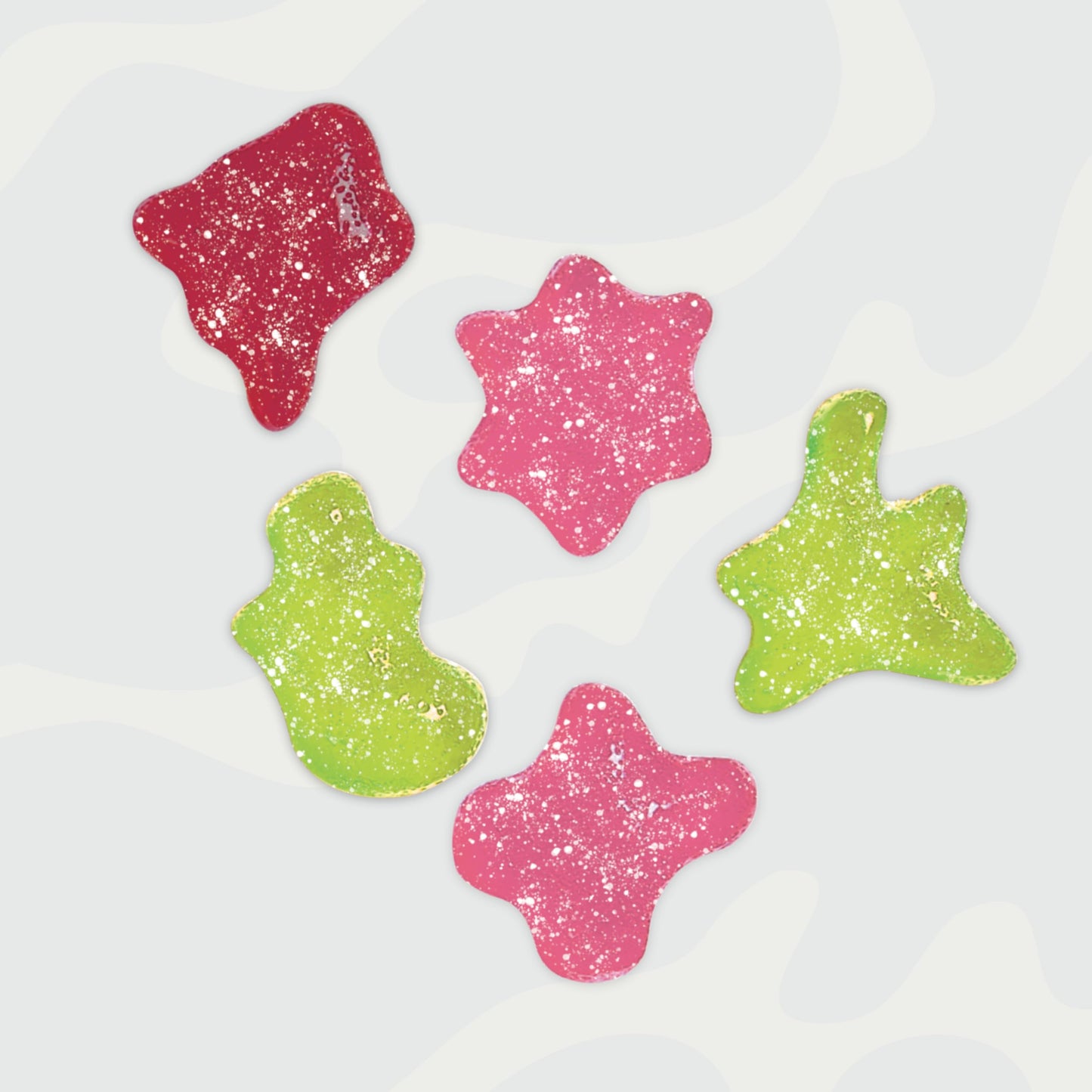 Blobs Sour Gummy Candy Low Sugar & Low Calorie- No Sugar Alcohols, Vegan, No Dyes- Watermelon-Lychee, Black Ras Cherry, Strawber