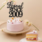 Rssta i Cake Topper, Glitter Happy 16th Birthday, Cheers to 16 Years, Black, Model XM310-2009