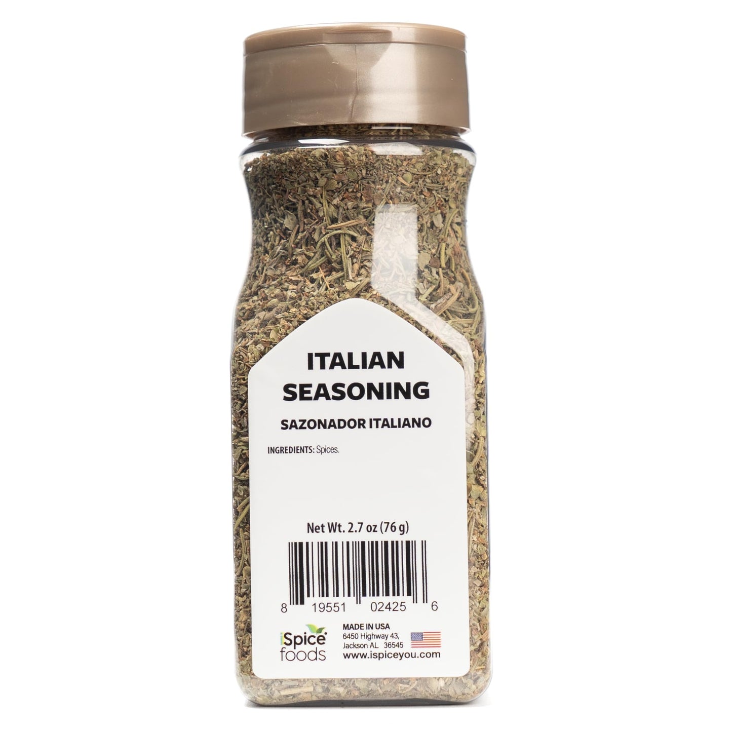 iSpice Authentic Italian Seasoning - 2.7oz (76g) - Flavorful Spice Blend for Chicken, Meat, Steak, and Vegetables