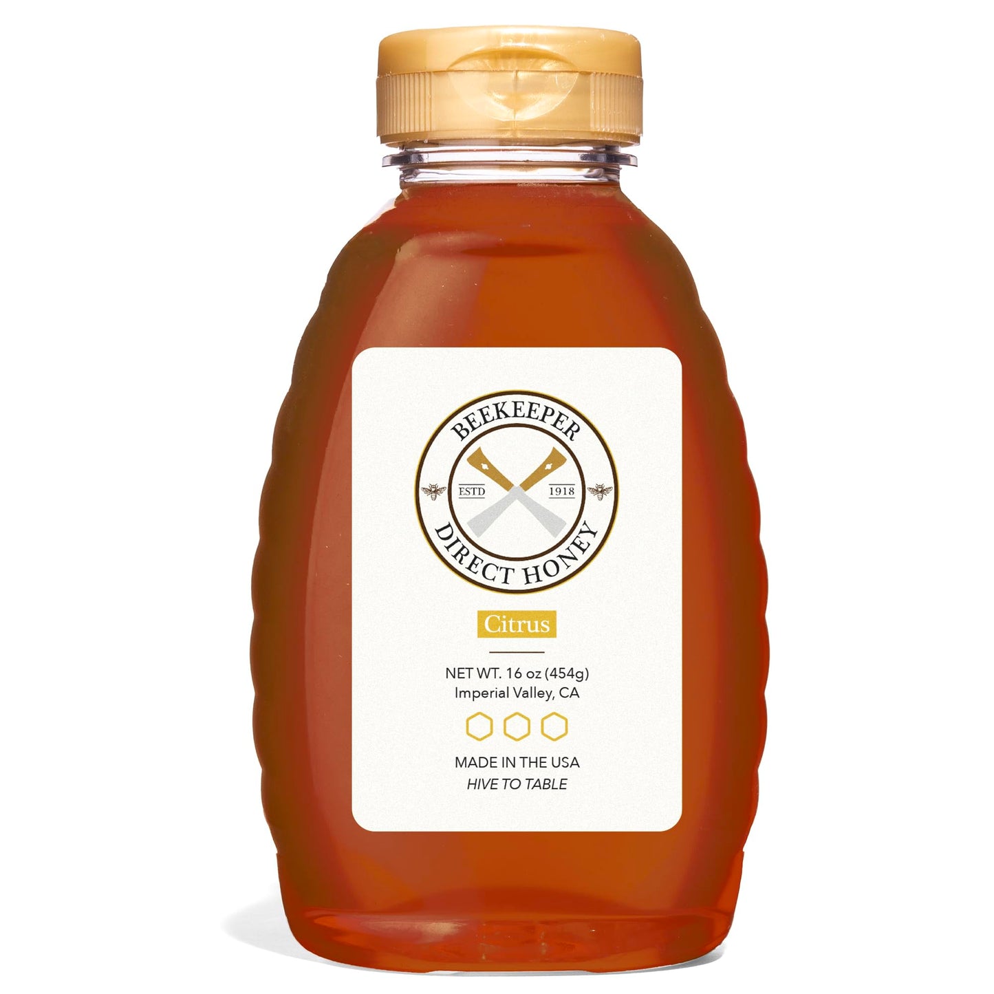 Beekeeper Direct Raw Unfiltered Honey - Real Raw Citrus Honey - All Natural Non-GMO Pure Gourmet Honey - Local California Orange