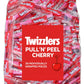 Pullin Peel Cherry Licorice Candy - 36-Count Snack Pack, Individually Wrapped, Soft Chewy Red Candy, 1 Pound Bag