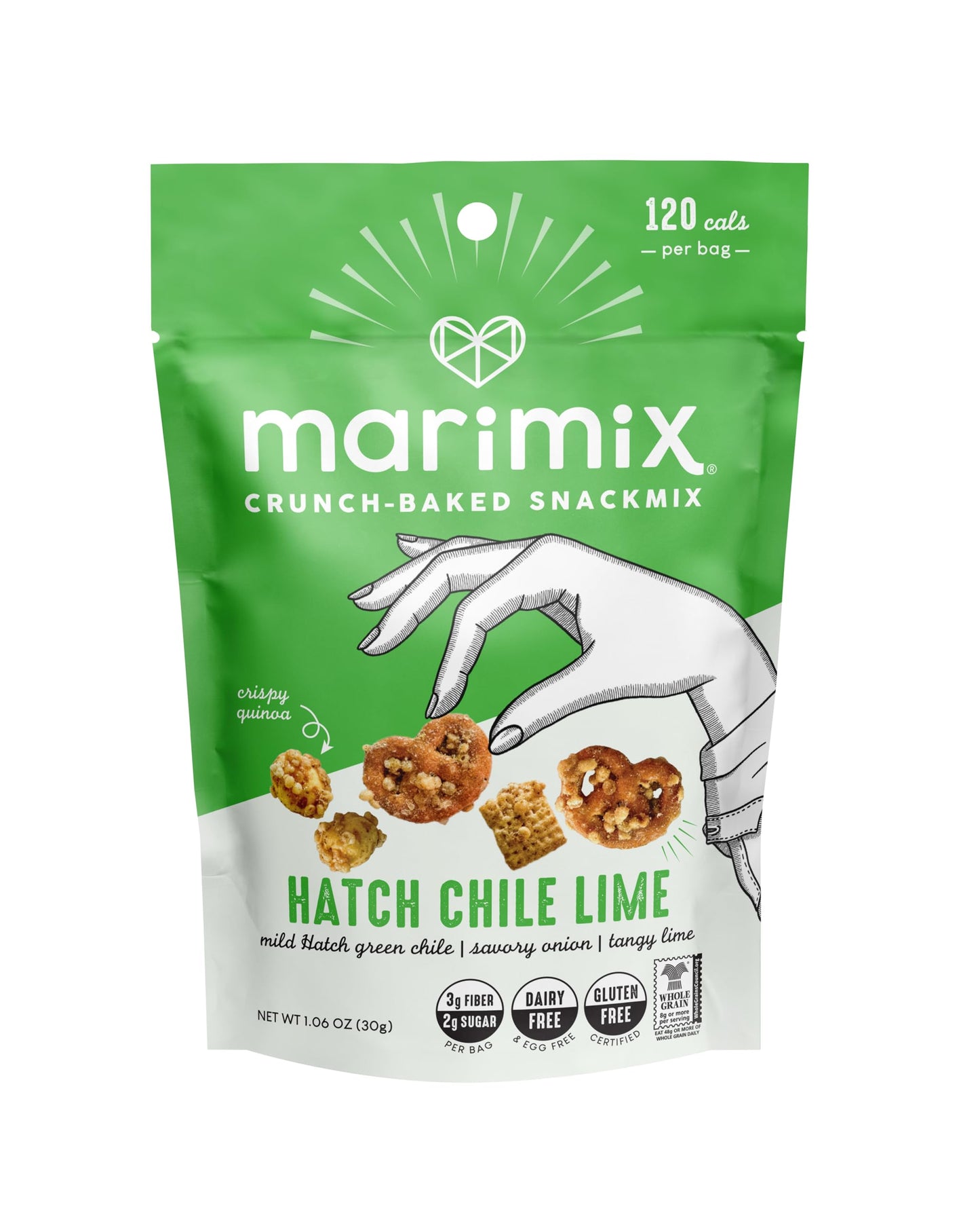 MARIMIX Mini Snack Mix - Hatch Chile Lime, 6 Pack - 1.06 Ounce Each