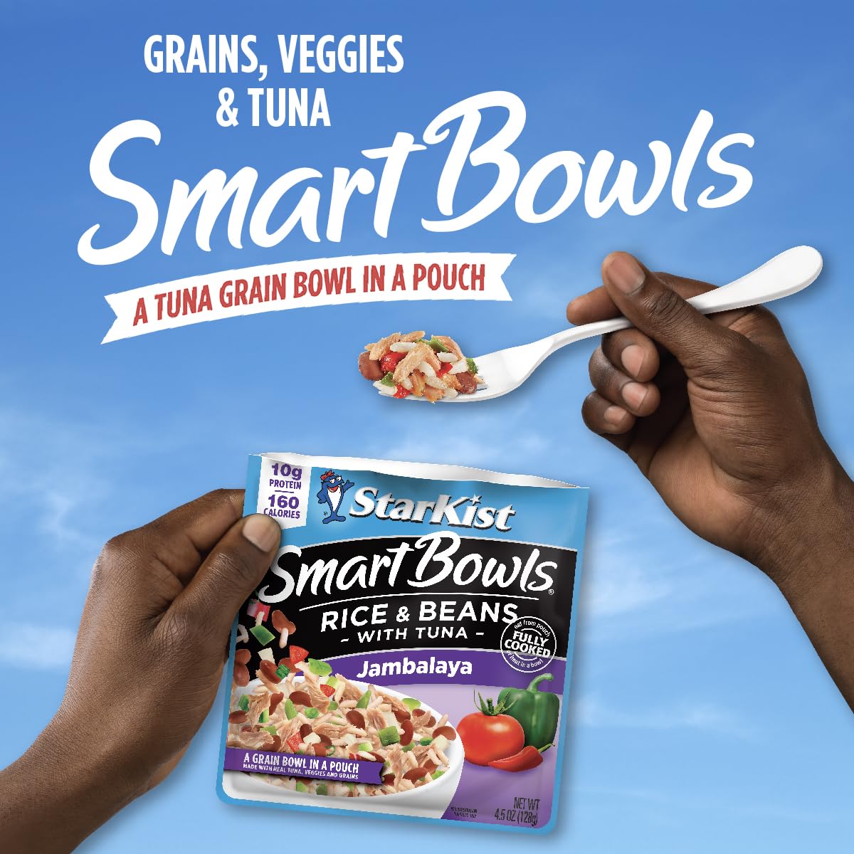 Starkist Smart Bowls Tuna, Rice And Beans, Jambalaya, 4.5 Oz Pouch, Pack Of 12