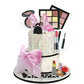 15Pcs Makeup Cake Toppers Makeup Cake Decorations Birthday Cake Decorations Bridal Shower Cake Topper Makeup Birthday Party Supp