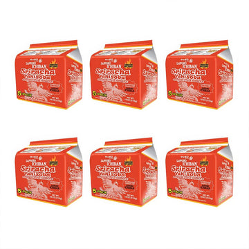 [Sapporo Ichiban] Sriracha Yakisoba, Spicy Chow Mein, No. 1 Tasting Japanese Instant Noodles (3.6 Oz/102 G) (30 Packs)