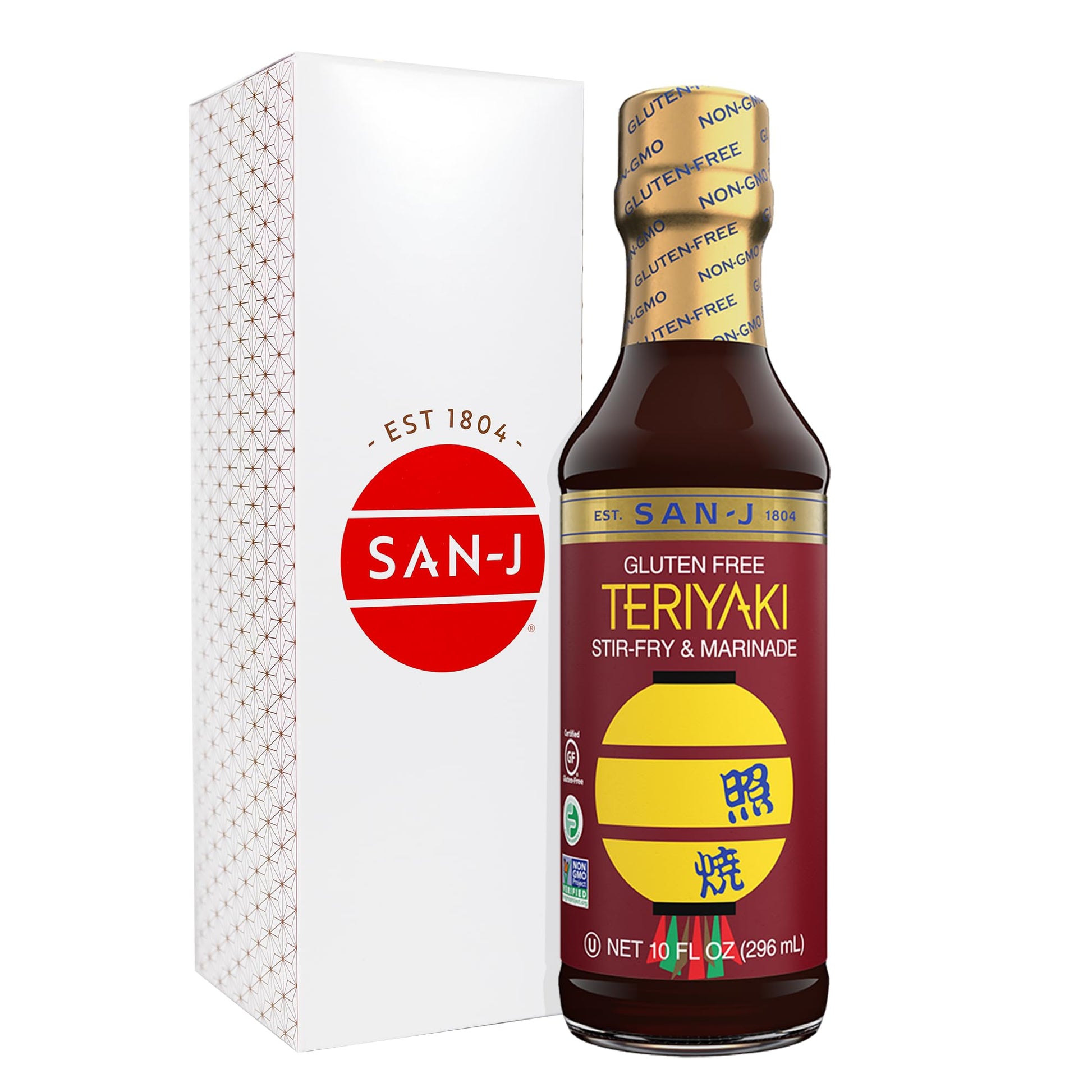 San-J - Gluten Free Teriyaki Sauce - Well-balanced Sauce for Cooking - Non-GMO - 10 oz. Bottle