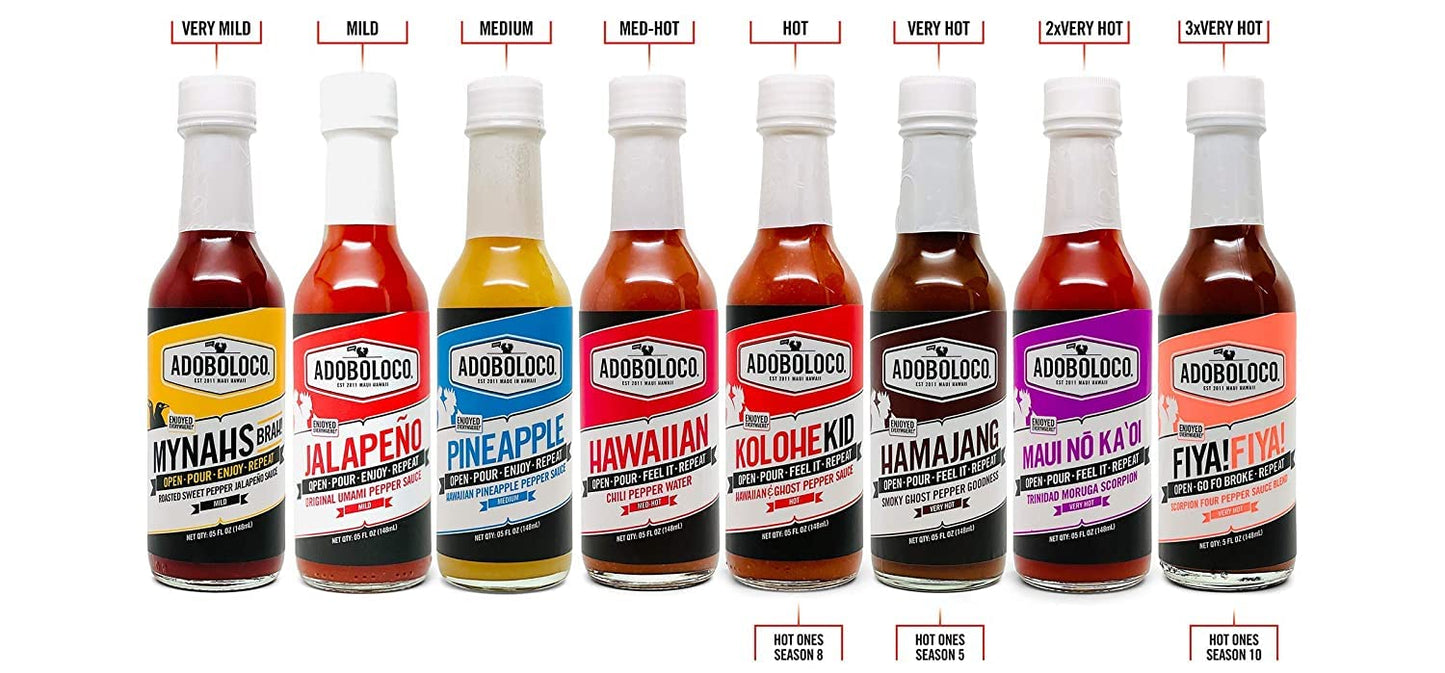 Adoboloco Hot Sauce Jalapeno - Mild Red Umami Sauce, 5 Fl Oz, Perfect for Sautee and Salad Dressing