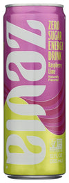 Zevia Energy Drink, Raspberry Lime Flavor, 12 Fl Oz Can, Pack of 1