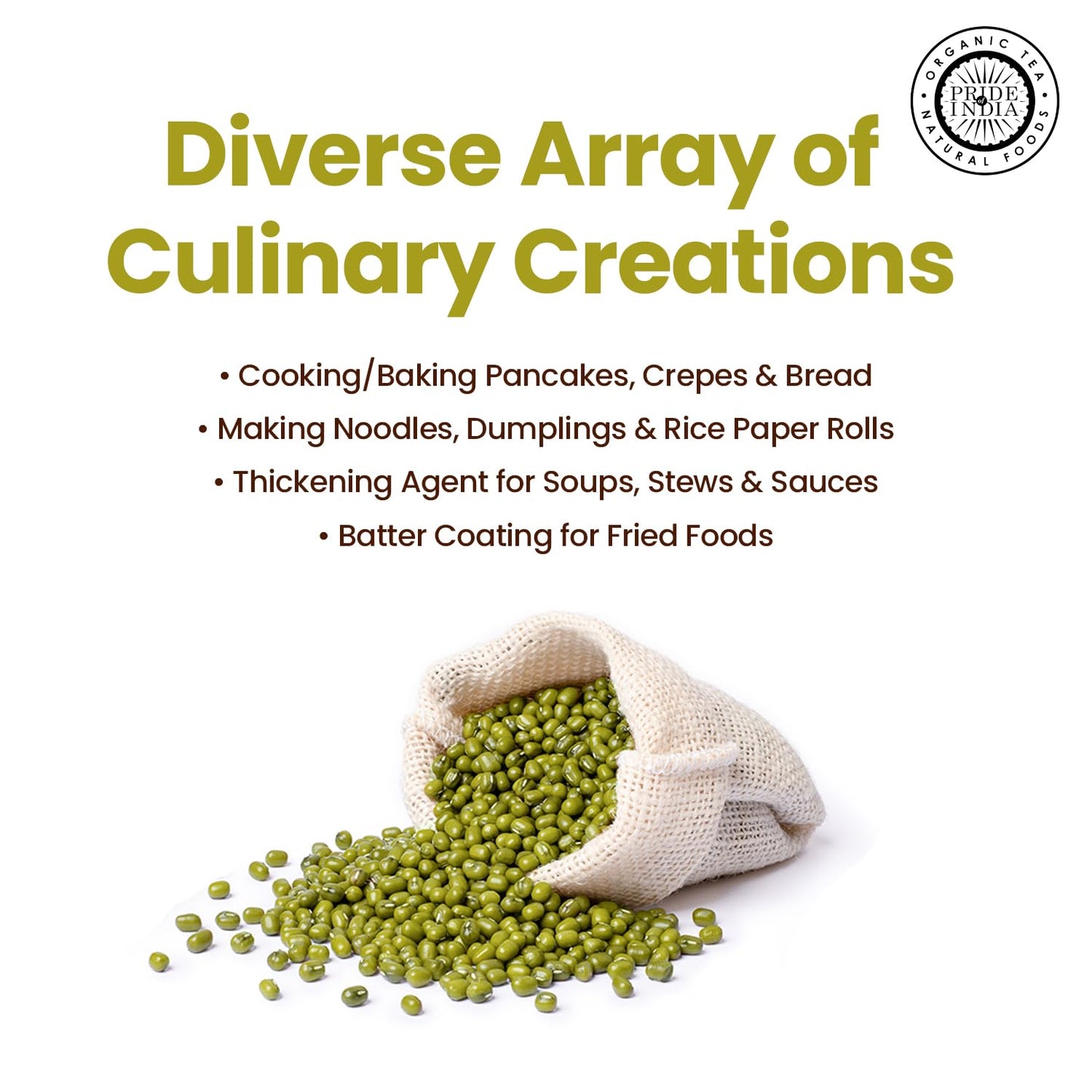 Pride Of India Mung Bean Flour (1 Lbs)