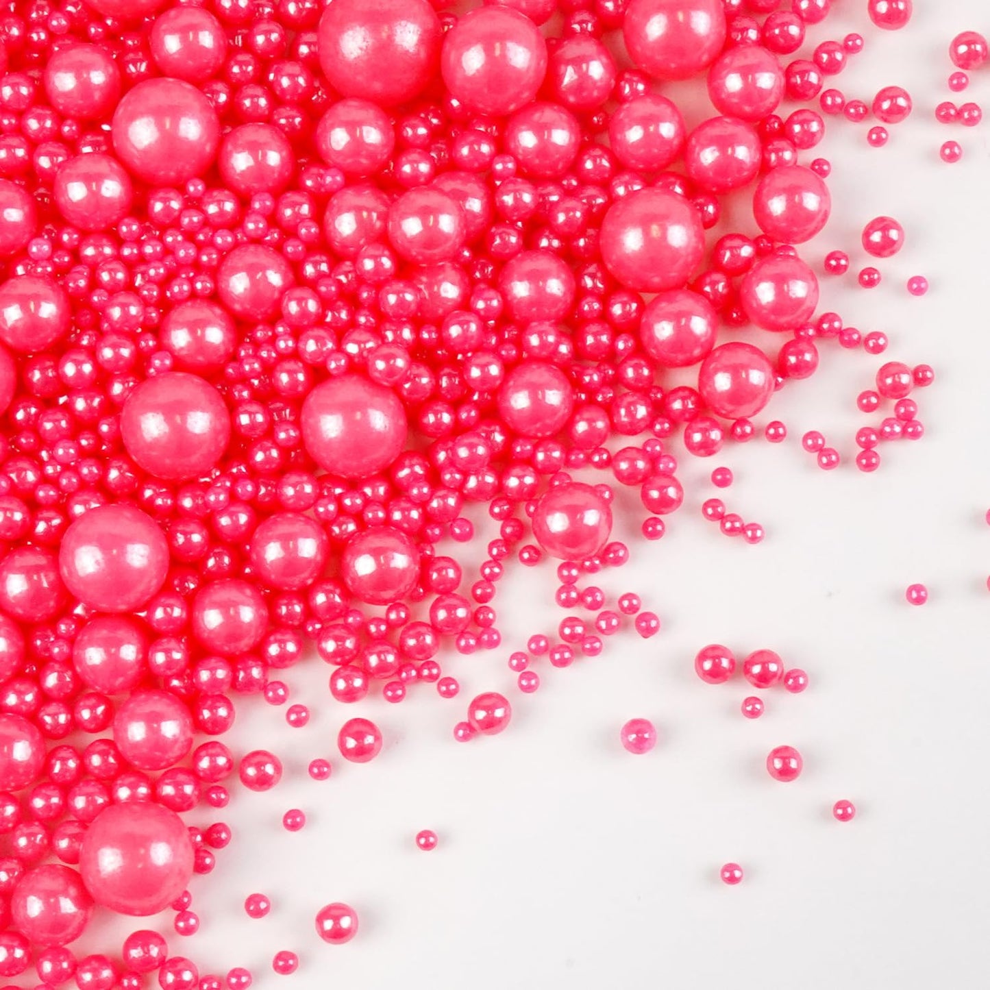 Valentines Sprinkles  Deep Pink Pearl Sprinkles For Cake Decorating  150G/5.29Oz Mix Size  Edible Candy Sugar Pearls  Baking Decorations  Donuts  Cupcakes Topper  Wedding Party Supplies  Foodgrade