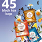 LOVARE Black and Green Tea Bags Variety Pack - 90 Assorted Individually Wrapped Tea Bags - Gift Box for Tea Lovers